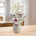 thumbnail image 4 of Besando escultura florero artificial decoración hogar , L L CUTICAT macetas de plantadores de cara, 4 of 8