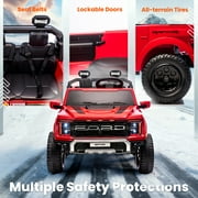 Conchico Licensed Ford F-150 24V 2 Seater Kids Powered Ride-On Cars with Remote & Durable Wheels, Red