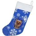 thumbnail image 2 of Carolines Treasures SC9365-CS Yorkie Winter Snowflakes Christmas Stocking SC9365 Large multicolor, 2 of 2