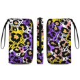 thumbnail image 3 of Colorful Leopard Print Wallet for Womens PU Leather Zip Around Wallers Clutch Wristlet Travel Long Purse, 3 of 7