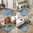 thumbnail image 5 of Area Rugs 3'x5', Coastal Beach Tree Blue Brown Carpet Runner Indoor Outdoor Rugs Home Decor Aesthetic, Vintage Summer Palm Tropical Non Slip Mats Washable Accent Rug for Living Room Bedroom, 5 of 8