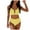 Yellow, variant on GEWSEY Women's 2Piece Bikini Sets Sexy Swimsuit High Waisted Full Coverage Bathing Suit Sexy Push Up Bikini Swimsuits (Dark Blue, XL)
