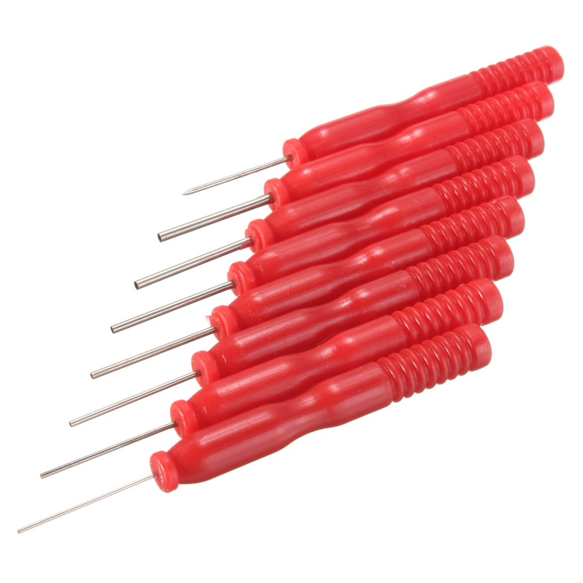 8PCS Hollow Needles Desoldering Tool Electronic Components Stainless Steel Red 