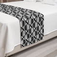 thumbnail image 2 of Modern Bed Runner, Horizontal Arrangement of Intersecting Streaks Geometrical Details, Decorative Accent Bedding Scarf for Hotels Homes and Guestrooms, King, Dimgray Charcoal Grey, by Ambesonne, 2 of 2