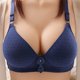 thumbnail image 2 of Gibobby Sujetador sin de realce para mujer, soporte cómodo, sin sujetadores con aros, ropa interior para el día a día Brasieres para mujer sin varilla(Azul oscuro,36), 2 of 3