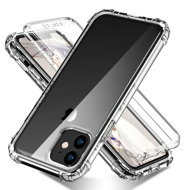 Iphone 11 6 1 Case With Built In Screen Protector Allytech Full Body Shockproof Dual Layer High Impact Protective Anti Scratch Soft Tpu Cover Cases For Iphone 11 6 1 Inch 2019 Clear Walmart Com