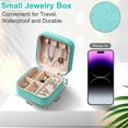 thumbnail image 2 of Jewellery Box for Women,Mini Portable Jewelry Box Organiser,PU Leather Jewlerrying Display Holder, Small Travel Jewellery Box for Women, 2 of 4