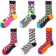 thumbnail image 4 of Calcetines de algodón a rayas para hombre y mujer, medias informales con diseño de frutas y animales, estilo Harajuku y Hip Hop, 5 pares, 4 of 4