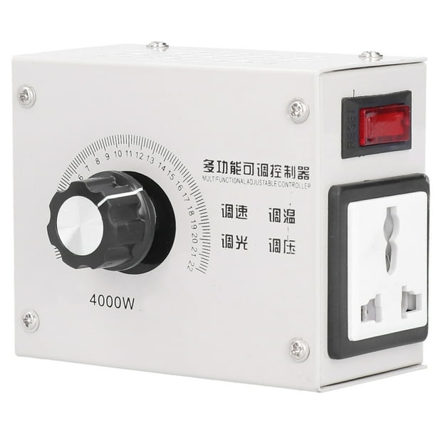Atenuador De Voltaje SCR Regulador De Voltaje De CA Sin Demora AC110 / 220V Con Ajuste De Velocidad Variable Continuo, Para Aplicaciones De Atenuación De Regulación De ANGGREK Enchufe de EE. UU.