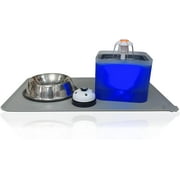 Cat Water Fountain with Bowls Set, 67oz/2L Ultra Silent Cat Fountain, Automatic Drinking Fountain for Cats Dogs Pets, Full Set