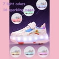 thumbnail image 4 of Yiomxhi Kids Roller Shoes, Boy Girl Sneakers with LED Light Wheels, Become Sport Sneaker for Christmas Birthday Children Gift, Adjustable Roller Skates Suitable for School and Outdoor, 4 of 7