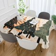 thumbnail image 2 of Yayeee Tablecloths 60" x 60" Rectangle Wrinkle Resistant Party Table Cover, Beige Christmas Trees, 2 of 8
