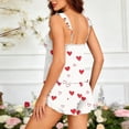 thumbnail image 5 of Fengactive Womens Pajama Sets Ruffle Cami Top and Shorts 2 Piece Lounge Set Sleepwear Summer Comfy Cute Pajama for Women, 5 of 6