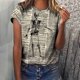 thumbnail image 2 of Tops de moda para mujer, divertidas camisetas informales holgadas con estampado, blusa, camisa estampada Fridja gope3343, 2 of 9