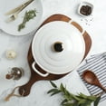 thumbnail image 3 of Denmark Tools for Cooks 3-Quart Stoneware Casserole Pan Baking Dish with Lid, White, 3 of 8
