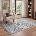 thumbnail image 5 of GENIMO 5'x7' Area Rug for Living Room, Washable Non Slip Soft Boho Geometric Rug for Bedroom Dining Room Home Office, Ivory Navy, 5 of 7