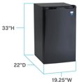thumbnail image 2 of Avanti AVARM4416B Refrigerators, Glass Shelves, Door Freezer Compartment, Defrost, Energy Star, 4.4 cubic feet,Black, 33" x 19.3" x 22", 2 of 4