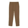 thumbnail image 5 of YUGYXL Stretch Waist Drawstring Sweatpants for Men Summer Wide Leg Straight Pants with Pockets Lounge Pants Brown XXXL, 5 of 5