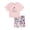 Orchid Pink, variant on Toddler Girls Tee & Short Set, Sizes 12M-5T