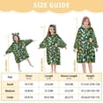 thumbnail image 4 of FORMRS Wearable Blanket Hoodie with Sleeves for Kids Cozy Flannel Sweatshirt, Flourish Flowers Pattern, 4 of 7