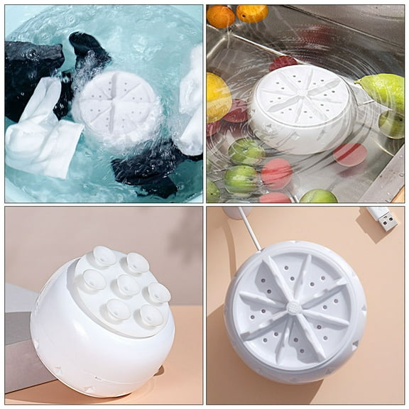 PBPBOX 2pcs Portable Washer Agitator White Plastic With High-efficiency Cleaning For Travelers