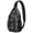 Halloween Black and, variant on Sling Backpack,Halloween Black Cats and Pumpkins Sling Bag with Water Bottle Holder,Waterproof Sling Bag for Men/Women with Headphone Jack for Hiking,Travel