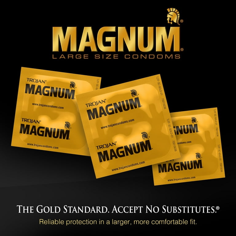 Trojan Magnum Ribbed Large Size Lubricated Condoms - 12 Count HSA/FSA  Eligible - Walmart.com