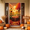 thumbnail image 5 of Fall Thanksgiving Halloween Door Curtain, 70.9 x 35.4 inches Polyester Door Cover for Party Garden Wall Decor Festive Backdrop, 5 of 6