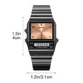 thumbnail image 2 of Women's Vintage Digital Watch with Clear Display, Stainless Steel Strap, Alarm and Stopwatch Functions for Daily Casual Wear, 2 of 5
