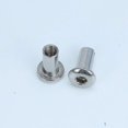 thumbnail image 3 of Tuercas de seguridad de acero inoxidable: rosca interna hexagonal M8, tuercas cilíndricas de cabeza plana, tuercas remachadas para muebles de madera, 3 of 5