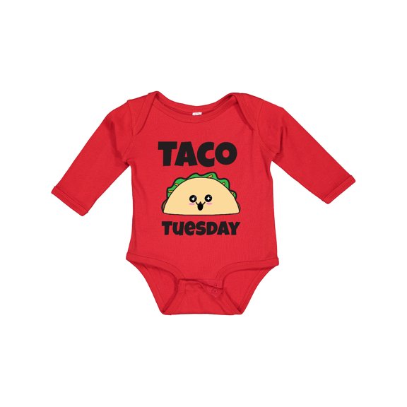 Inktastic Kawaii Taco Tuesday Boys or Girls Long Sleeve Baby Bodysuit
