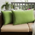thumbnail image 3 of Sorra Home  Sloane Apple Green Indoor/ Outdoor Knife Edge Pillow Set 14 in x 24 in, 3 of 5