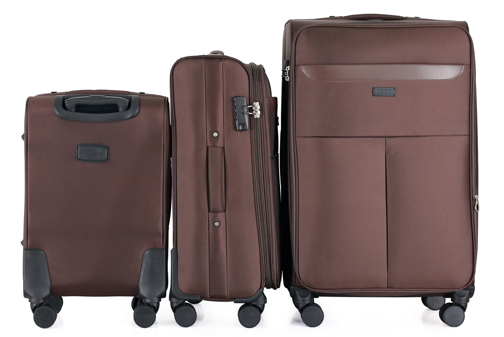 IZOD Liam Soft Shell Spinner Suitcase Set with Combo Lock, 3 Piece