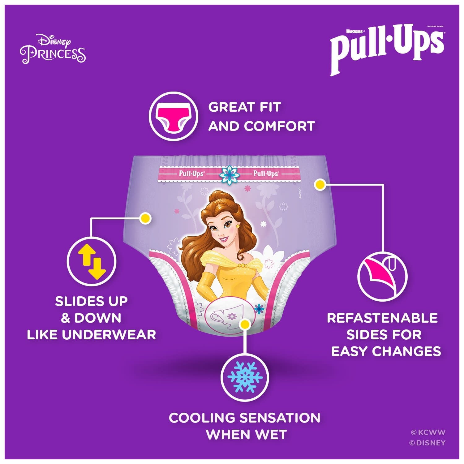 Pull-Ups Girls' Cool & Learn Training Pants, 3T-4T, 84 Ct
