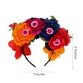 thumbnail image 2 of Diadema de fiesta de Halloween para mujer, moda, flores artificiales, mariposas, tocado, 2 of 8