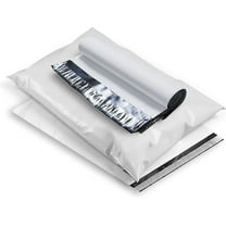 White Poly Mailers Envelopes, 19 x 24 Inches. Pack of 400 Plastic Shipping Bags for Clothes, 2.0 Mil. Stretchy Shipping Envelopes for Clothing. Waterproof Mailers Poly Bags with Self-Seal