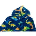 thumbnail image 3 of POINTERTECK Tout-Petit Enfant Petit Garçon Dinosaure Peignoir à Capuche Robe Pyjama Tenue de Nuit 3-7 Ans, 3 of 7