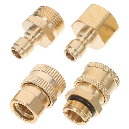 Masteelf 4pcs Pressure Washer Quick Connect Kit Pressure Washer Quick Connects Air Fittings Power Adapter For Washer Hose Extension
