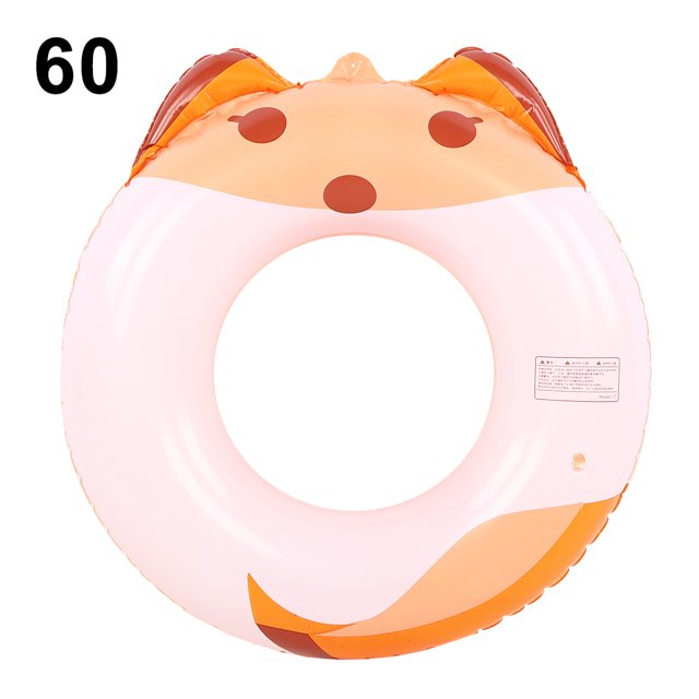 Anillo de natación de dibujos animados de modelado de zorro, juguete de natación de animales inflable de agua para niños de PVC ecológico no tóxico para piscina (anillo de natación de modelado de