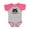 Baseball Heather and Hot Pink, variant on Peeking Siberian Husky Boys or Girls Baby Bodysuit