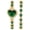 Green, variant on Women's Birthstone Heart Teardrop Bracelet Watch Set: Crystal Zircon Dial Wistwatch - Christmas Gift