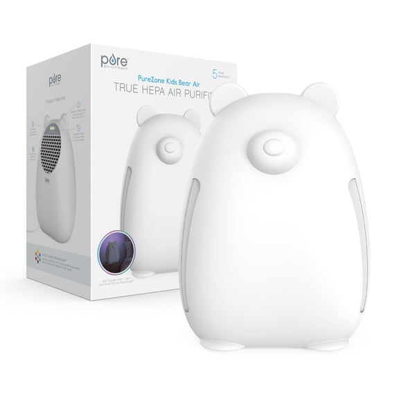 Pure Enrichment True HEPA Bear-Shaped Air Purifier for Kids Rooms & Nurseries