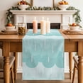 thumbnail image 2 of Table Runner 90 Inches Long for Kitchen Dining, Blue Ombre Dresser Scarf Farmhouse, Dining Table Decorations for Wedding/Parties, Farmhouse Stripes Modern Abstract Art 13 x 90 In, 2 of 8