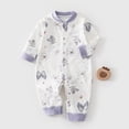 thumbnail image 2 of Karoyedx Winter Rompers for Baby Girls Boy Clothes Long Sleeve Romper One Piece Jumpsuit First Birthday Outfit Spring Fall Winter Purple Size,0-3 Months, 2 of 7