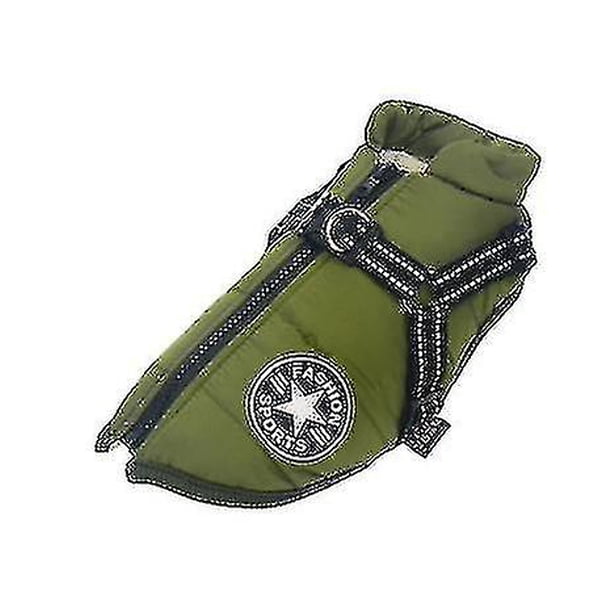 Large Pet Dog Jacket With Harness Winter Warm Dog Clothes Waterproof zhangyuxiang LED