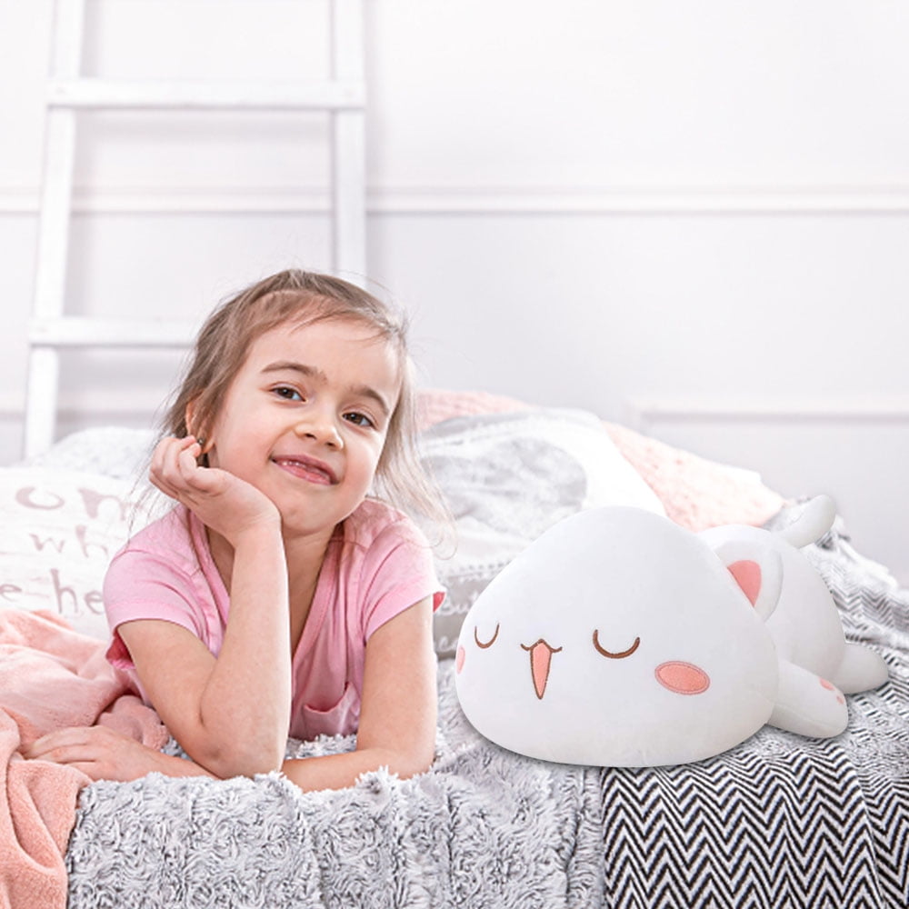 peach cat stuffed toy