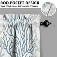 thumbnail image 3 of 3 PCS Seashell Beach Kitchen Curtains Set with Valance, Nautical Tier Curtains for Windows, Tropical Semi-Sheer Rod Pocket Caf Curtains (54x18"+2x27.5x36"), 3 of 3