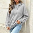 thumbnail image 6 of Waffle Zip Up Hoodie Women Casual Drawstring Sweatshirt | Full Zip Closure, Casual Fall Wear, Stand Collar, Multiple Colors, Long Sleeve, Lightweight, No Pocket, #01_Gray, L, 6 of 6