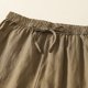 thumbnail image 4 of WILLBEST Pantalones Casuales elegantes para Mujer y Pantalones Harén de Lino con Hebilla para Uso Diario con Cintura Elástica y Diseño Pagoda. Mediana, 4 of 7