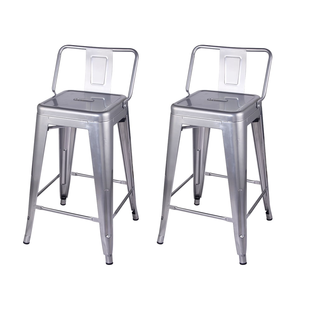 1-Pack Black GIA 30-Inch Low-Back Bar Height Stool